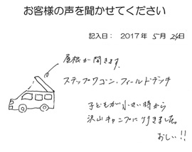 2017年05月24日のお客様の声